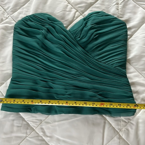 Vintage Melinda Eng Designer Emerald Green Silk And Satin ShortParty Dress Siz 4 - Picture 13 of 17